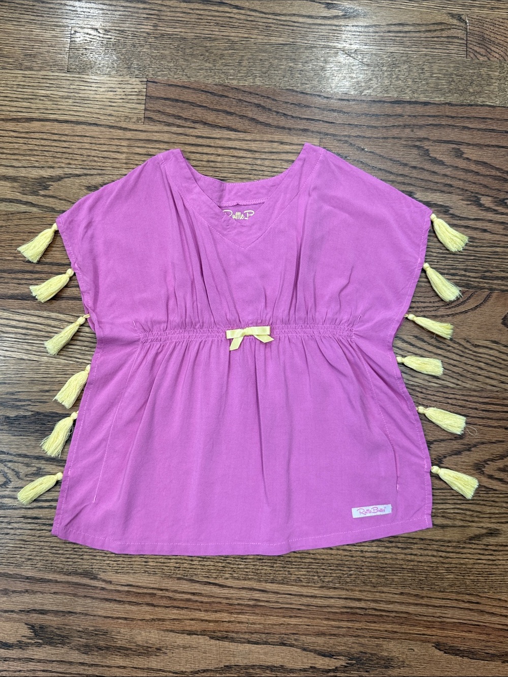 Ruffle Butts Girls Purple Cover up top with yellow tassels 2/3T